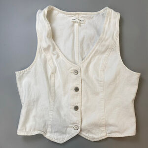 DENIM FORUM White 90s Mia Denim Vest
Women’s XL Button Western Festival Aritzia